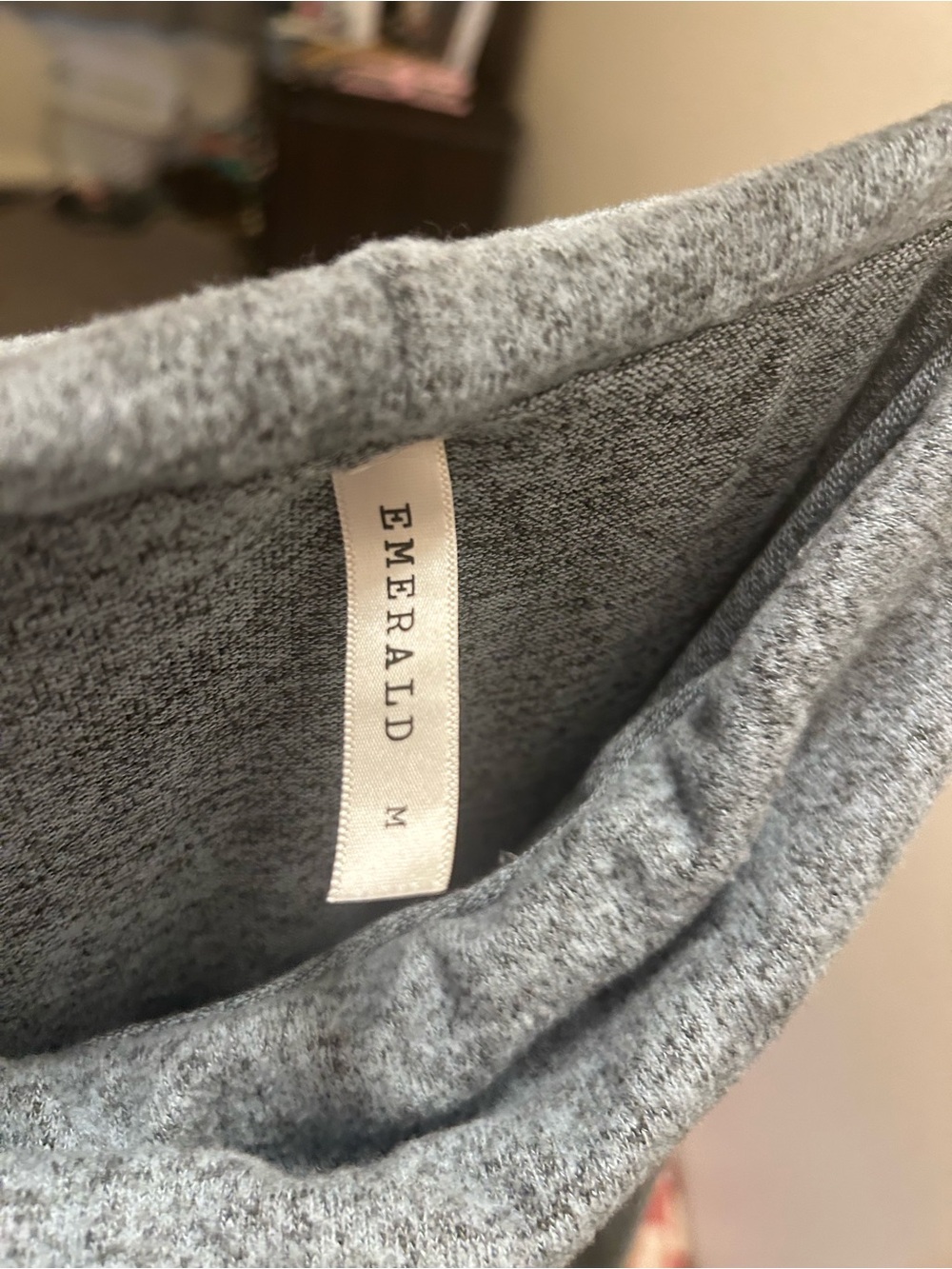 Emerald Heather Gray Pullover Top